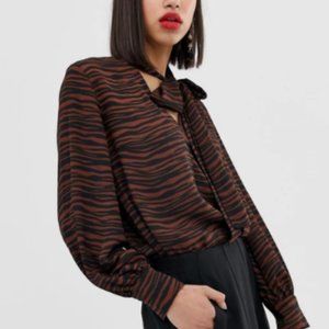 ASOS Warehouse pussybow blouse